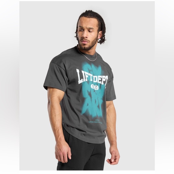 Gymshark Lifting Department Graffiti T-Shirt M Gray - Picture 4 of 8